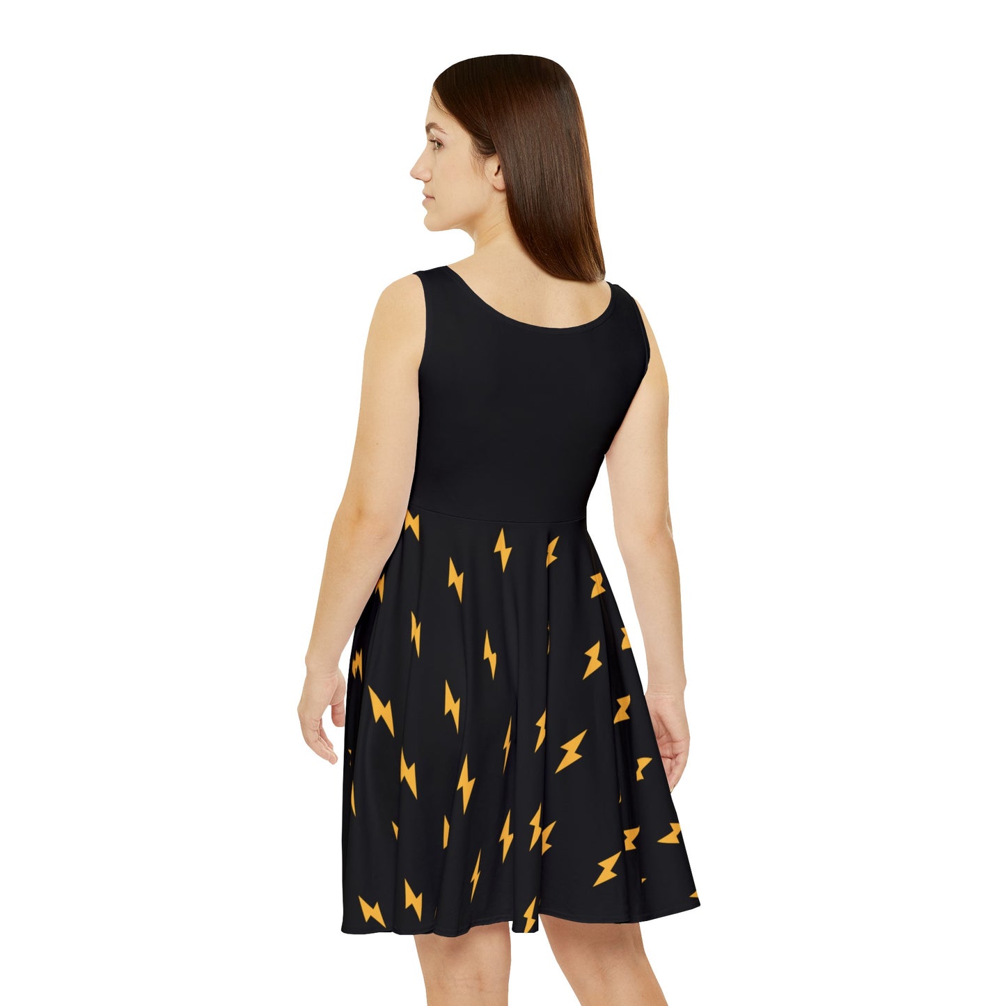 'With Blind Eyes and All the Power' Women's Skater Dress (AOP)