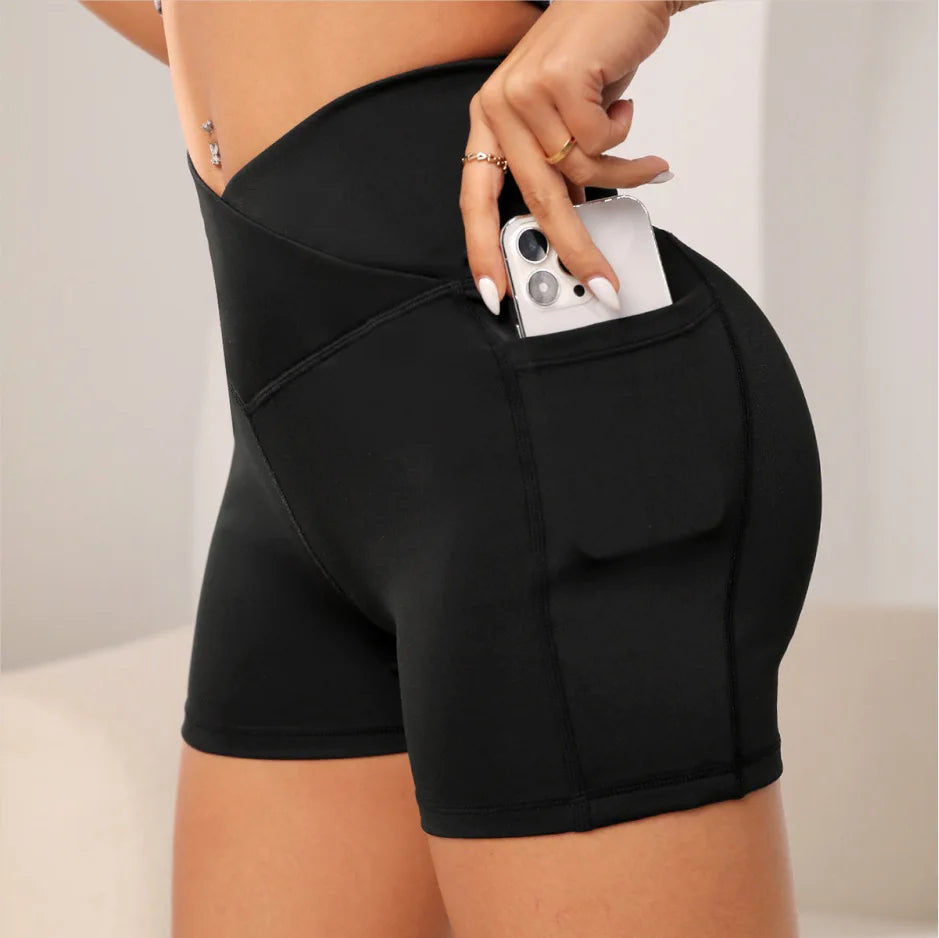 LIFERLIKE"US" High Waist Yoga Shorts