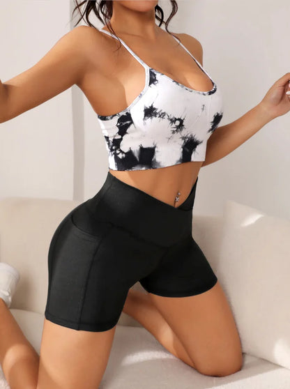 LIFERLIKE"US" High Waist Yoga Shorts